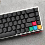 Dark Gray RGB PBT Dye Sub Keycaps Set 130keys for 60% TKL Cherry MX Keyboards Model