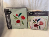 CRAFT CRUSH Winter Flower Embroidery Kit Beginner Hoop Needlecraft DIY Model