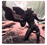 Black Wired Cape Custom Cloak 1/12 for 6" ML Mez Black Panther (No figure) Model