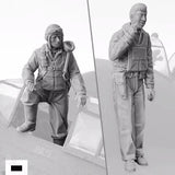 1/32 resin figures modle US Air Force Pilot 2 man I unassembled Unpainted Model