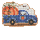 Pumpkin Delivery Beaded Cross Stitch Kit Mill Hill 2021 Autumn Harvest MH182124 Model