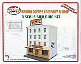 BROWN COFFEE COMPANY & COFFEE SHOP KIT 'N' Scale Model Power New Sealed 1592 Model