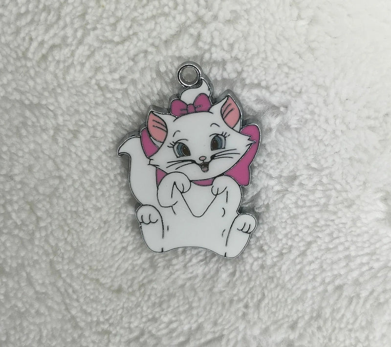 new 50PCS Cartoon cat Enamel Charms Metal Pendants DIY Jewelry Making K10 Charms
