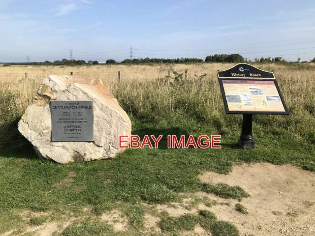 PHOTO  SITE OF FORMER CRAMLINGTON AIRFIELD PLAQUE AND INFORMATION BOARD AT THE S Model