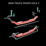 1/25th scale positionable front steer axle by Nahuel Customs Model
