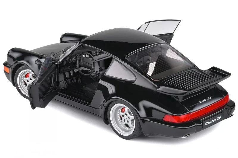 1:18Porsche 911 964 Turbo black diecast model car S1803404 Solido Model