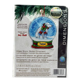 Dimensions Hope Snow Globe Ornament Christmas Bear Cross Stitch Kit 70-08906 Model
