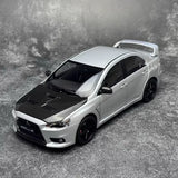 VIAT MODEL 1/18 Scale Mitsubishi EVO X TE37 Silver Diecast Car Model Toy Gift Model