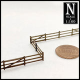 1:160 N Scale - 15" Length Rural Fence Kit - Pacific Northwest Miniatures Model