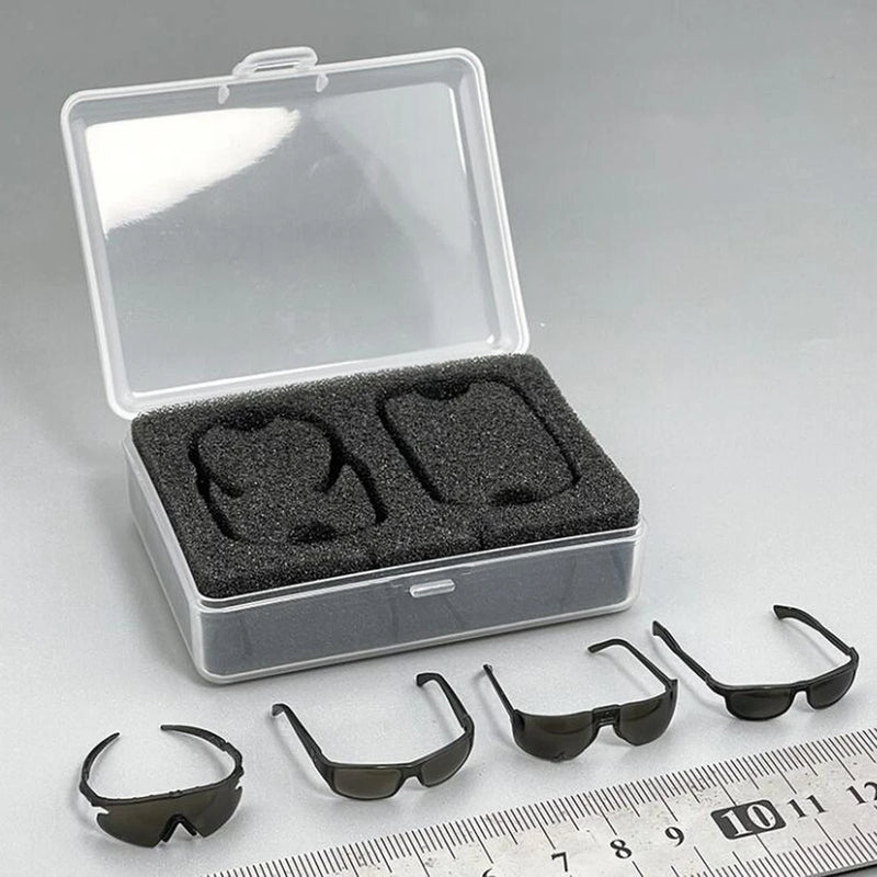 4Pcs 1/6 Action Figures Glasses Easy to Use Black Sunglasses Model Accessory for Model