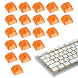 20Pcs XDA Profile Keycap Set PBT Mechanical Numeric Keypads, Clear Orange Model