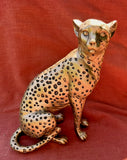 Adult Cheetah Sitting  Gold and Black 23 cm Figurine Ex Display Mint Condition Model
