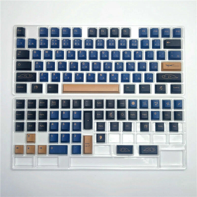 GMK Blue Samurai PBT 129keys Keycaps Set For Cherry MX Mechanical Keyboard Model