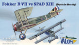 Valom Models 1/144 Fokker D.VII vs SPAD XIII (Four Kits in Box) Model