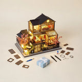 3D Wooden Model House Creative Gift DIY Japanese Dollhouse Highly Detailed Model