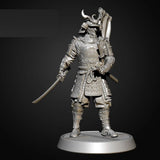 1/24 Resin Figure Model Kit Samurai Katana Noble Japanese Warrior War Unpainted Model