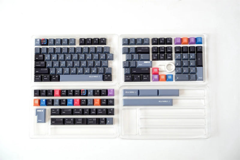 Programmer Coder Hello world Dye Subs Cherry Profile PBT Keycap Set Model