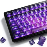 Hkfos XVX Purple Clear Keycaps, Transparent Keyboard Keycaps 60 75 100 Model