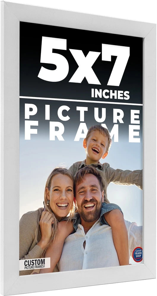 5x7 In Frame White Real Wood Picture Frame Width 0.75 inches | Interior Frame De Model