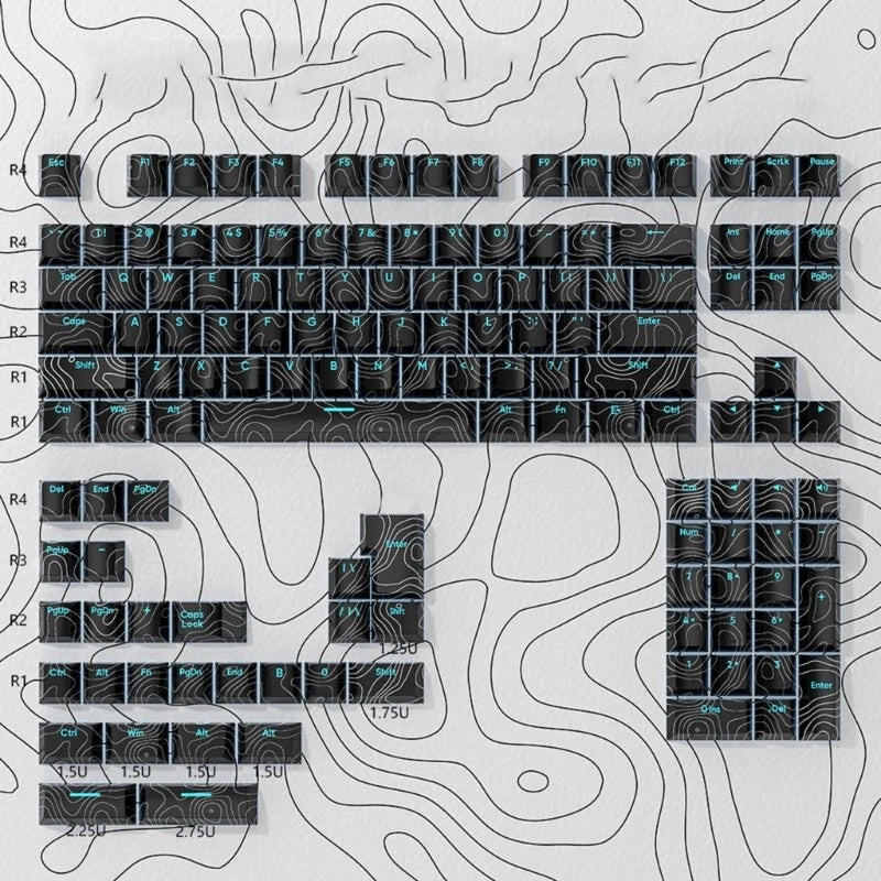 Front Print Backlits Keycap Set 135Keys Original Height Dye Sublimation Keycap Model