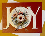 4 ??JOY?? Cranberry Cardstock DIY Card Kit Floral Arrangement Twine  Any Occasion Model
