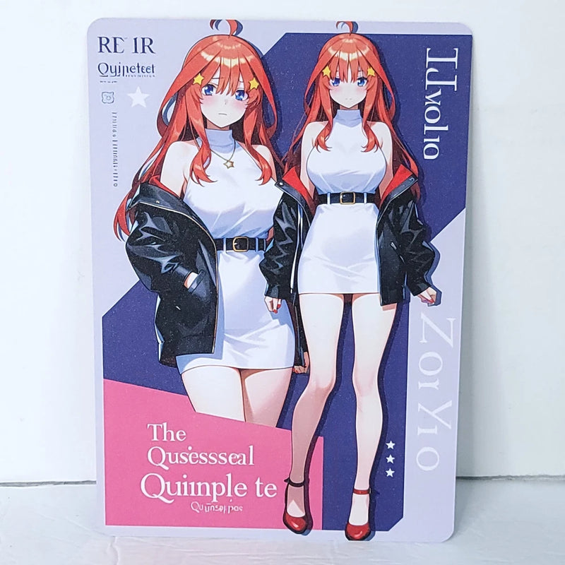Itsuki Nakano Leather Oversized Waifu Card Girl Premium A4 Wall Art Board 10x 7 Model