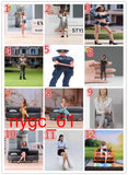 DIY 1/43 police Beauty cool Girl Women Female Scene Miniture Figure Doll Model Model