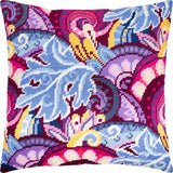 DIY Needlepoint/Tapestry Pillow Kit "Violet Fairy Tale" 16x16 in / 40x40 cm Model