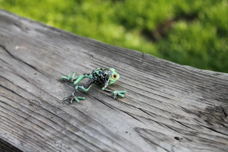 callidryas tree frog Blown Glass Frog Sculpture poison dart frog lampwork Model