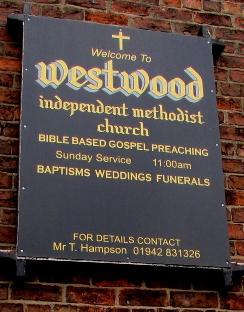 Photo 6x4 Information board on Westwood church, Ince-in-Makerfield Ince i c2017 Model