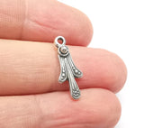 10 Pcs Silver Dangle Charms Antique Silver Plated Charms (21x8mm) G34360 Charms