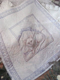 VTG 1991 Bucilla Embroidery #40568 Pampered Kitty 45x45"- PATTERN/INSTRUCT ONLY Model