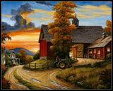 Counted Cross Stitch Kits Needlework Crafts Embroidery DIY-Farm Scene Model