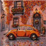 Bead Embroidery Kit DIY "Autumn Neighborhood" Beaded Needlepoint Craft Set Model