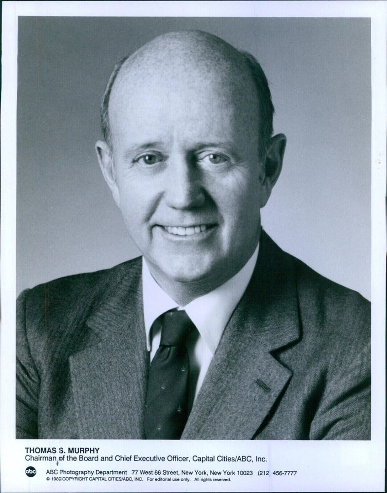 Actor Thomas S Murphy Chairman Of Board Chief Executive Officer Abc Photo 7x9 Model
