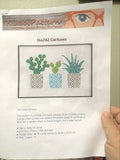 NikkiPattern Counted Cross Stitch Kit ~ Cactuses in pots Cacti  16.75 x 10" Model