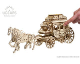 Mechanical UGEARS wooden 3D puzzle Model Stagecoach Construction Set Model