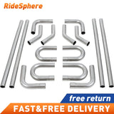 16PCS 2.25" Inch OD DIY CUSTOM EXHAUST TUBING MANDREL PIPE STRAIGHT U-BEND KIT Model