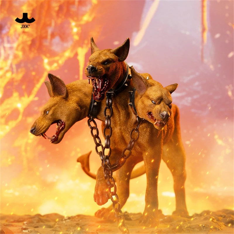 JXK 1/6 Fierce Hell Three-headed Dog Figure Animal Model Adult Xmas Gift Toys Model