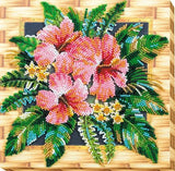 Midi Bead embroidery kit Flowers of Tanzania DIY Embroidery Kit beadwork pattern Model