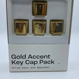 Gold Accent Key Cap Pack For Keyboards, Arrow Keys And Space Bar Model