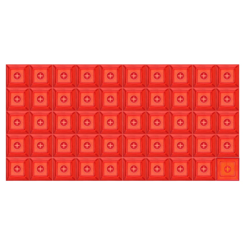 50 Pcs PBT Keycap Set DSA Mechanical Numeric Keypads, Translucent Red Model