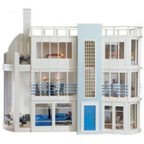 Malibu Beach Modern Art Deco Dolls House Unpainted Flat Pack Kit 1:12 Scale Model