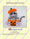 Cat and Pumpkin Treat Holder-Halloween- Plastic Canvas Pattern or Kit Model