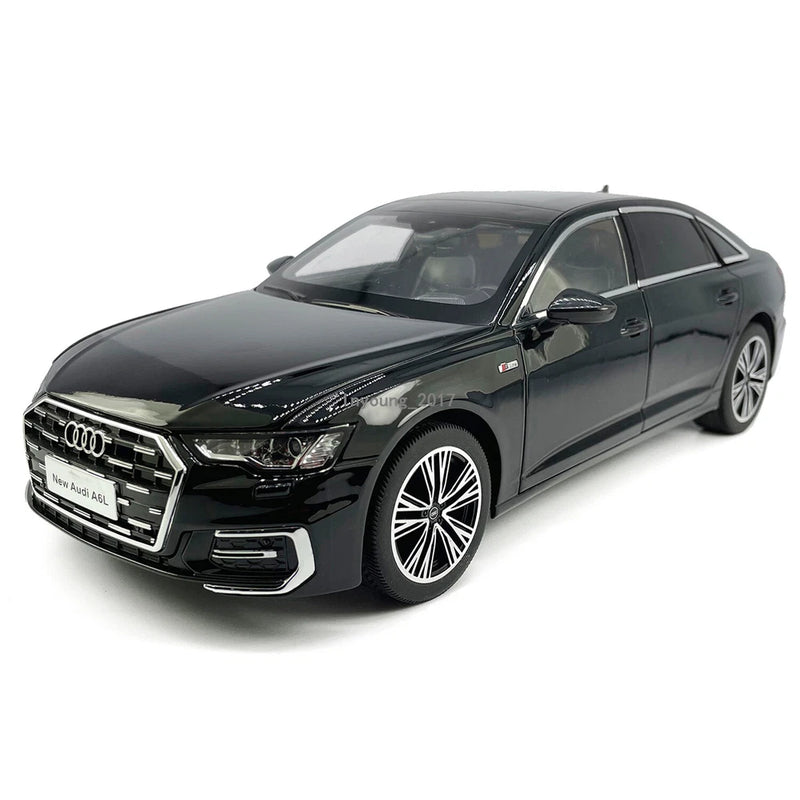 1/18 2024 Audi A6L Model Car Diecast Toy Cars Toys for Boys Kids Gifts Black Model