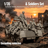 Rare Cast Resin Model Kit, 1/35 Full Team Posture Display Resin Model No Vehicle Model