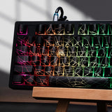 SPIDER WEB Shine-Through OEM Profile Keycap Set 118 Keys Black/White No Keyboard Model