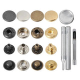 50Sets Leather Snap Fasteners Kit 10mm 12mm 15mm Metal Button Snaps Press Studs Model
