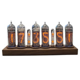 DIY Kit 6 bit Nixie Tube Clock IN-14 PCBA Digital IN14 walnut wood.No Tubes Model