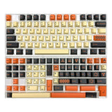 143  Keys Retro Orange Black Carbon Cherry Profile Dye Subs PBT Keycap Set Model
